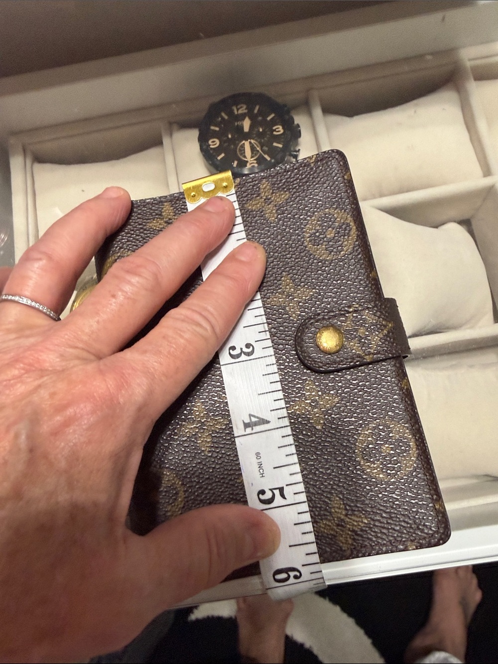 Louis Vuitton Monogram Canvas Brown & Gold Snap Wallet Organizer - Picture 6 of 7